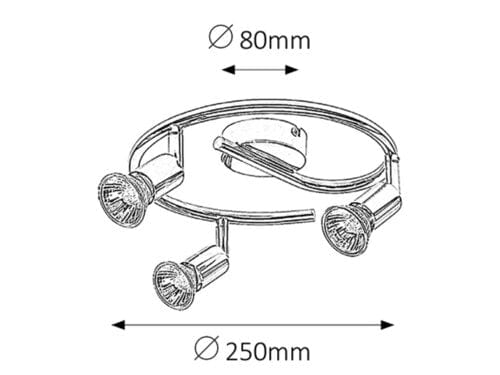 RabaLux Faretto da soffitto Norton 6048 Cromo