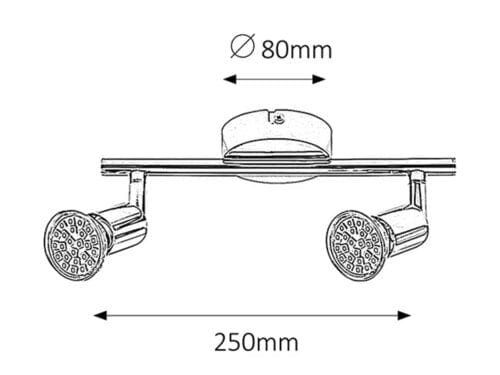 RabaLux Faretto da soffitto Norton 6987 Cromo