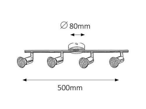 RabaLux Faretto da soffitto Norton 6988 Cromo