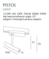 Maxlight Faretto da soffitto Pistol S0005 Bianco