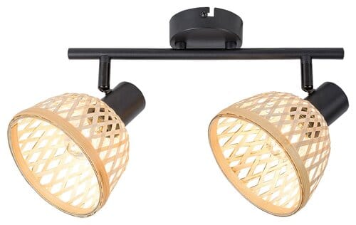 RabaLux Faretto da soffitto Rattan 3134 Nero