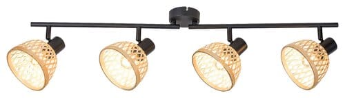 RabaLux Faretto da soffitto Rattan 3136 Nero