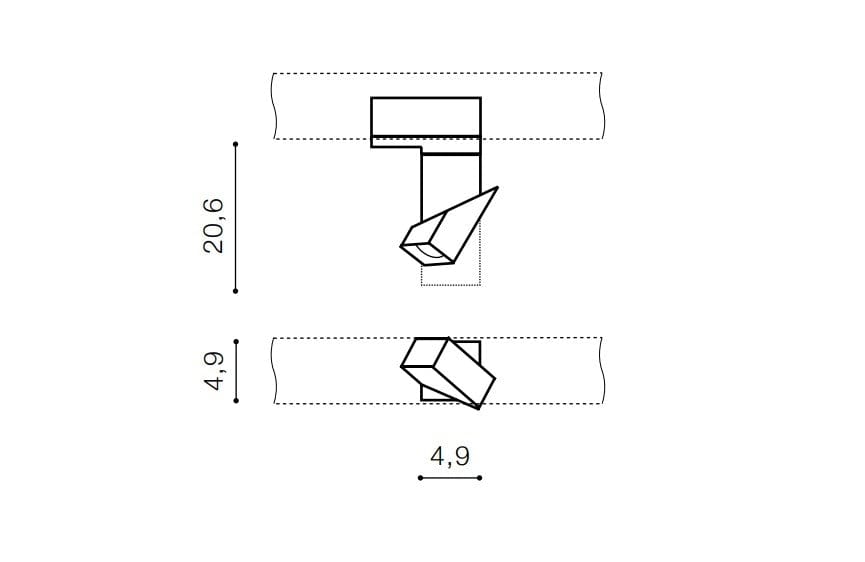 Azzarddo Faretto da soffitto Santos Square Track AZ3524 Bianco