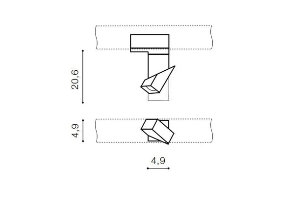 Azzarddo Faretto da soffitto Santos Square Track AZ3524 Bianco