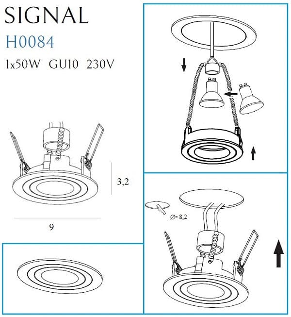 Maxlight Faretto da soffitto Signal I H0084 Bianco