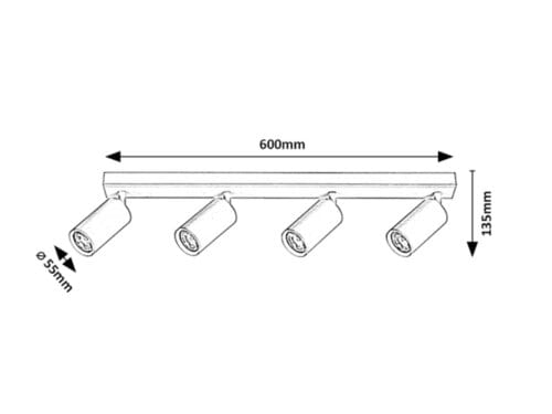 RabaLux Faretto da soffitto Solo 2083 Bianco