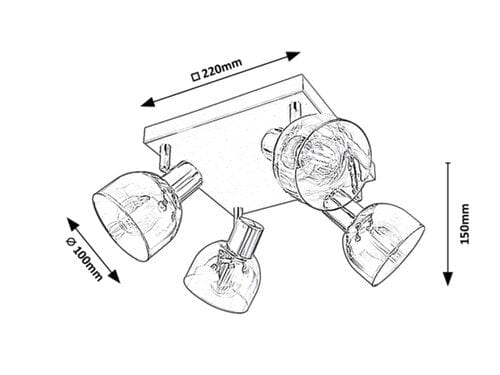 RabaLux Faretto da soffitto Tarien 3250 Cromo