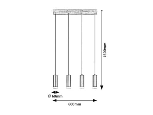 RabaLux Faretto da soffitto Toras 72124 Quercia