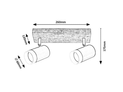 RabaLux Faretto da soffitto Toras 73122 Quercia