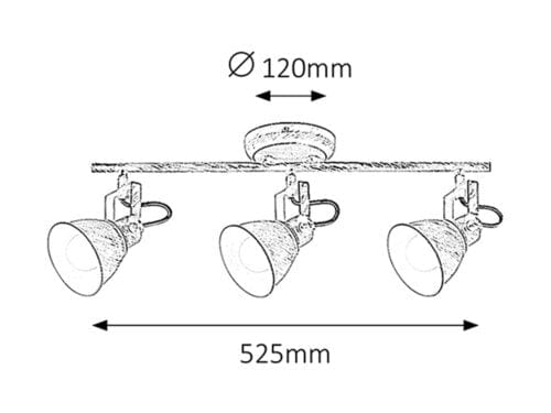 RabaLux Faretto da soffitto Vivienne 5964 Marrone