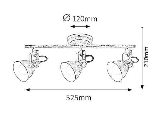 RabaLux Faretto da soffitto Vivienne 5968 Bianco