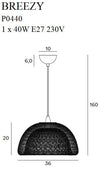 Maxlight Lampada Breezy P0440 Oro