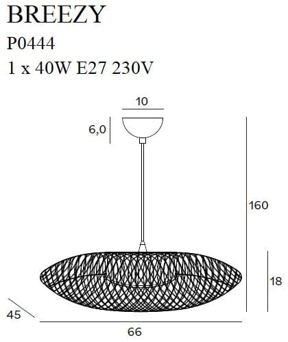 Maxlight Lampada Breezy P0444 Oro