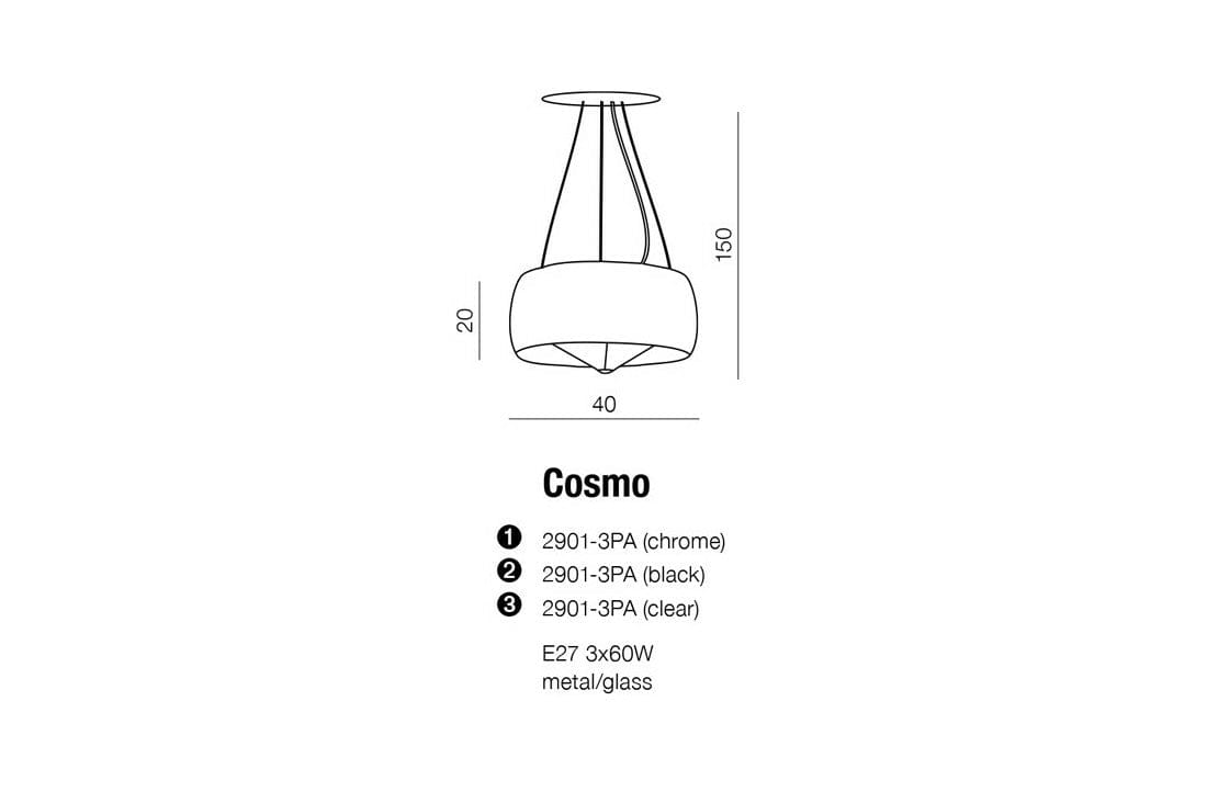 Azzarddo Lampada Cosmo Chiaro AZ0846