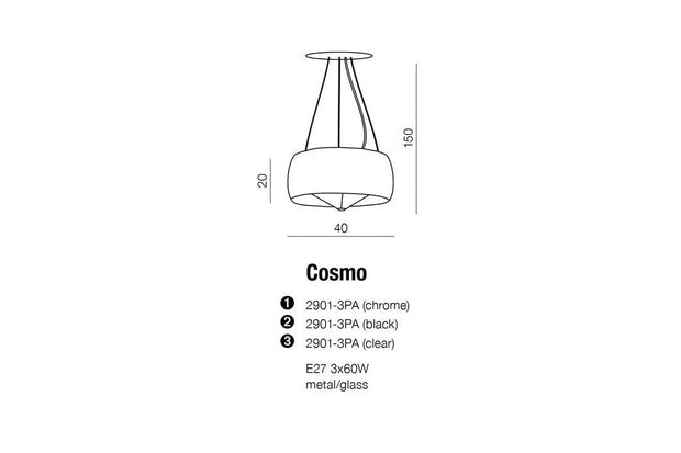 Azzarddo Lampada Cosmo Chiaro AZ0846