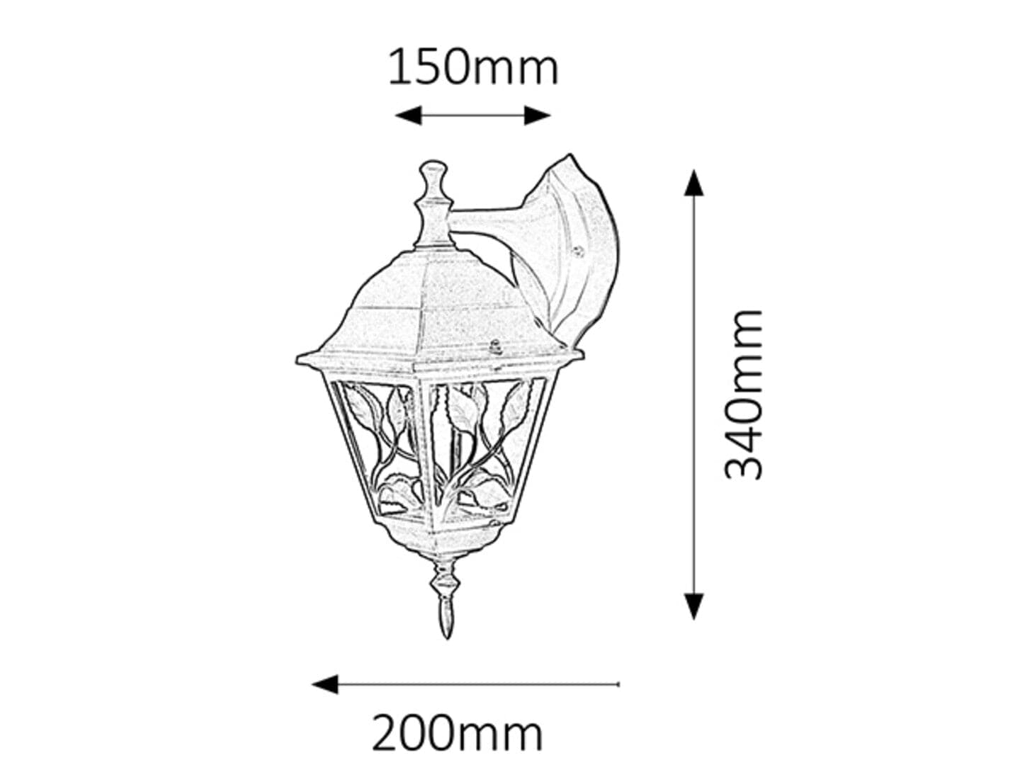 RabaLux Lampada da parete Haga 8244 Marrone