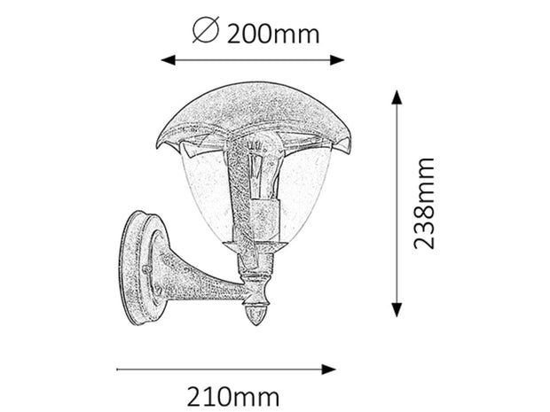 RabaLux Lampada da parete Miami UP 8671 Ottone