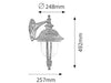 RabaLux Lampada da parete New York Down 8696 Ottone