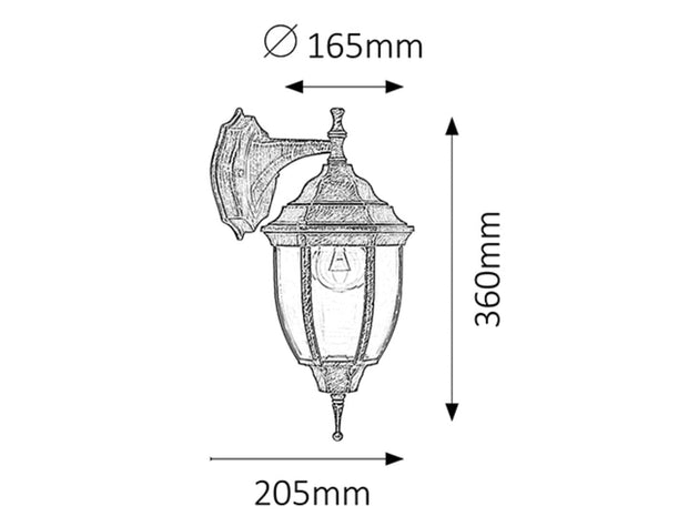 RabaLux Lampada da parete Nizza 8451 Ottone