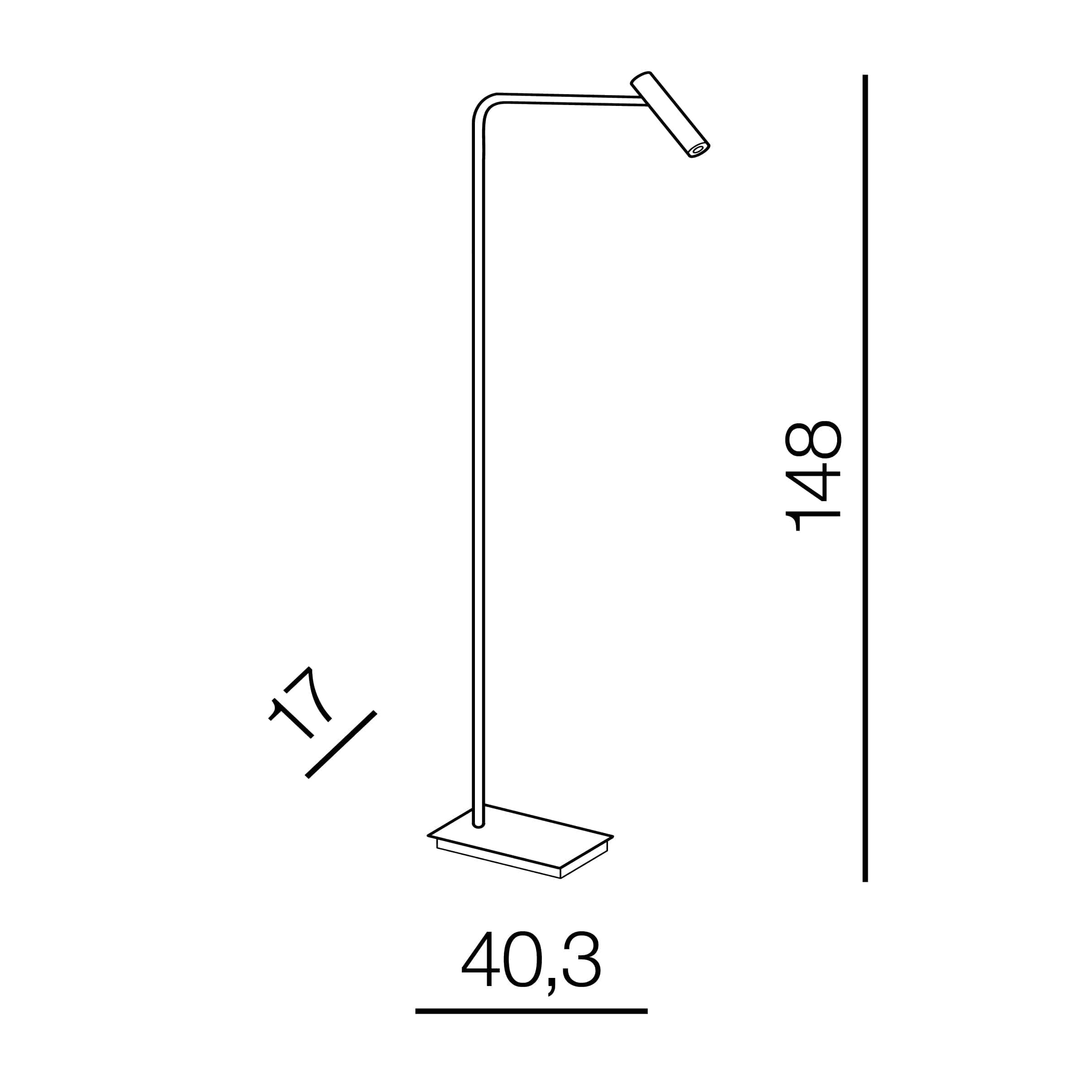 Azzarddo Lampada da terra Fler AZ3202 Nero