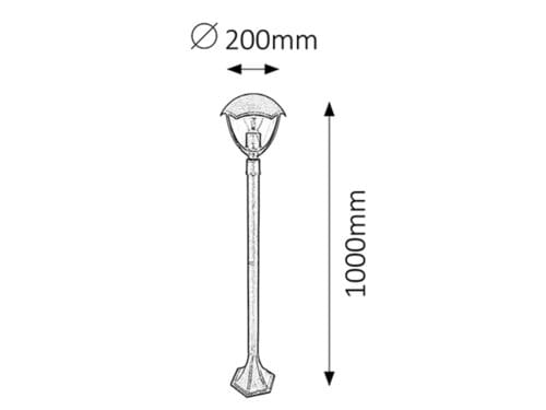 RabaLux Lampada da terra Miami 8674 Oro
