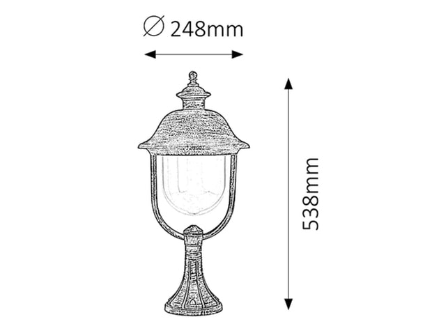 RabaLux Lampada da terra New York 8698 Ottone