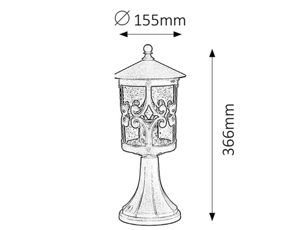 RabaLux Lampada da terra Palma 8537 Nero