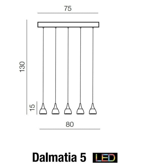 Azzarddo Lampada Dalmatia 5 AZ2848 Bianco