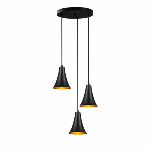 Oyo Lampada Konik Trio Asimetric Nero