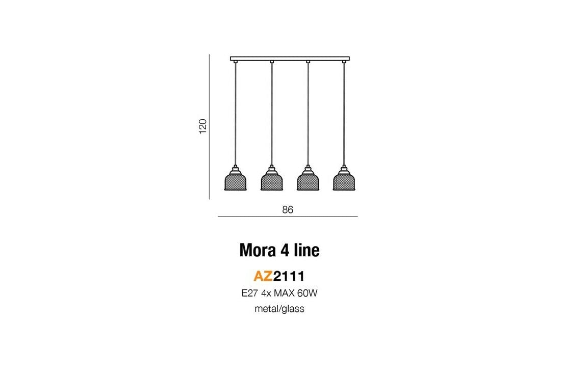 Azzarddo Lampada Mora 4 Chiaro AZ2111