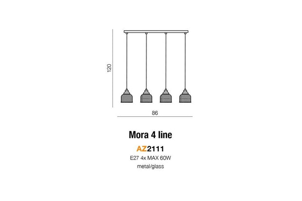 Azzarddo Lampada Mora 4 Chiaro AZ2111