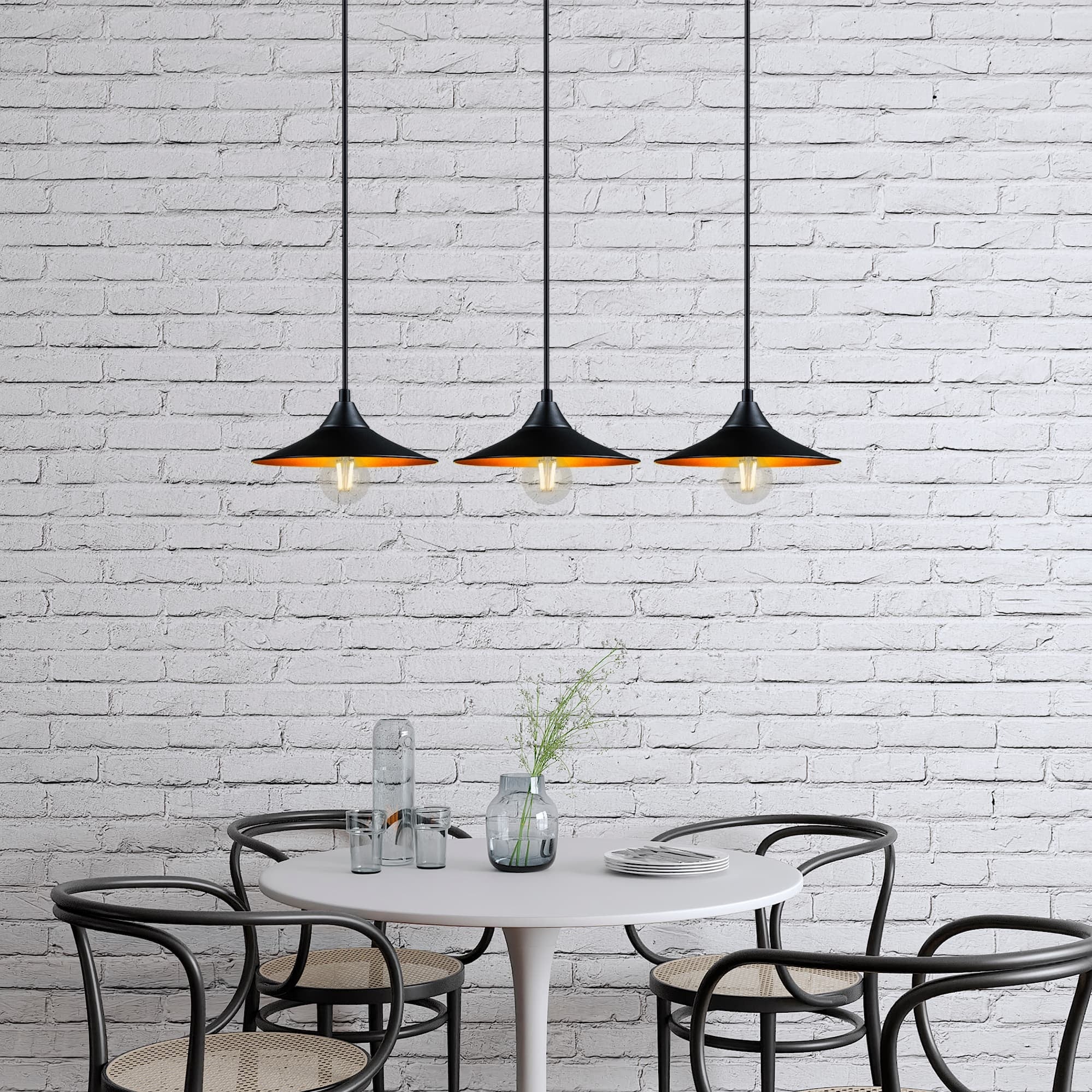 Oyo Lampada Rustik Trio Line Nero