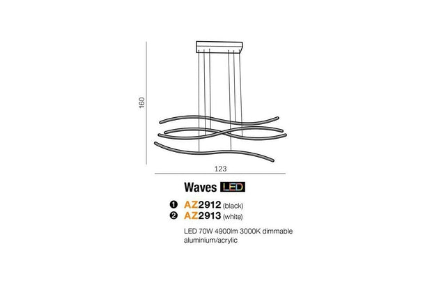 Lampada Waves Bianco AZ2913 (2)