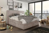 Letto Boxspring con topper e contenitore Mina Crema