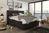 Letto Boxspring con topper e contenitore Mina Marrone