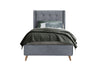 Halmar Letto in velluto Estella Grigio