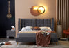 Halmar Letto in velluto Scandino Grigio