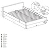 Letto matrimoniale in tessuto Logani Grigio (1)