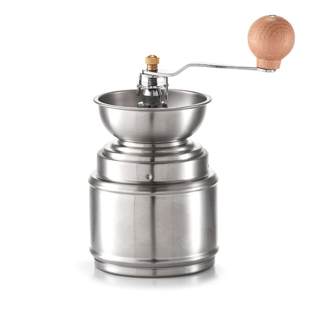 Macinacaffè manuale, acciaio inox, Argento Ø 9,5xH16/22 cm