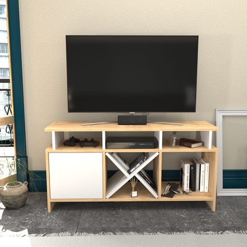 Mobile TV con 1 anta Auburn Quercia