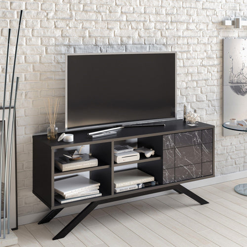 Mobile TV con 1 anta North Nero
