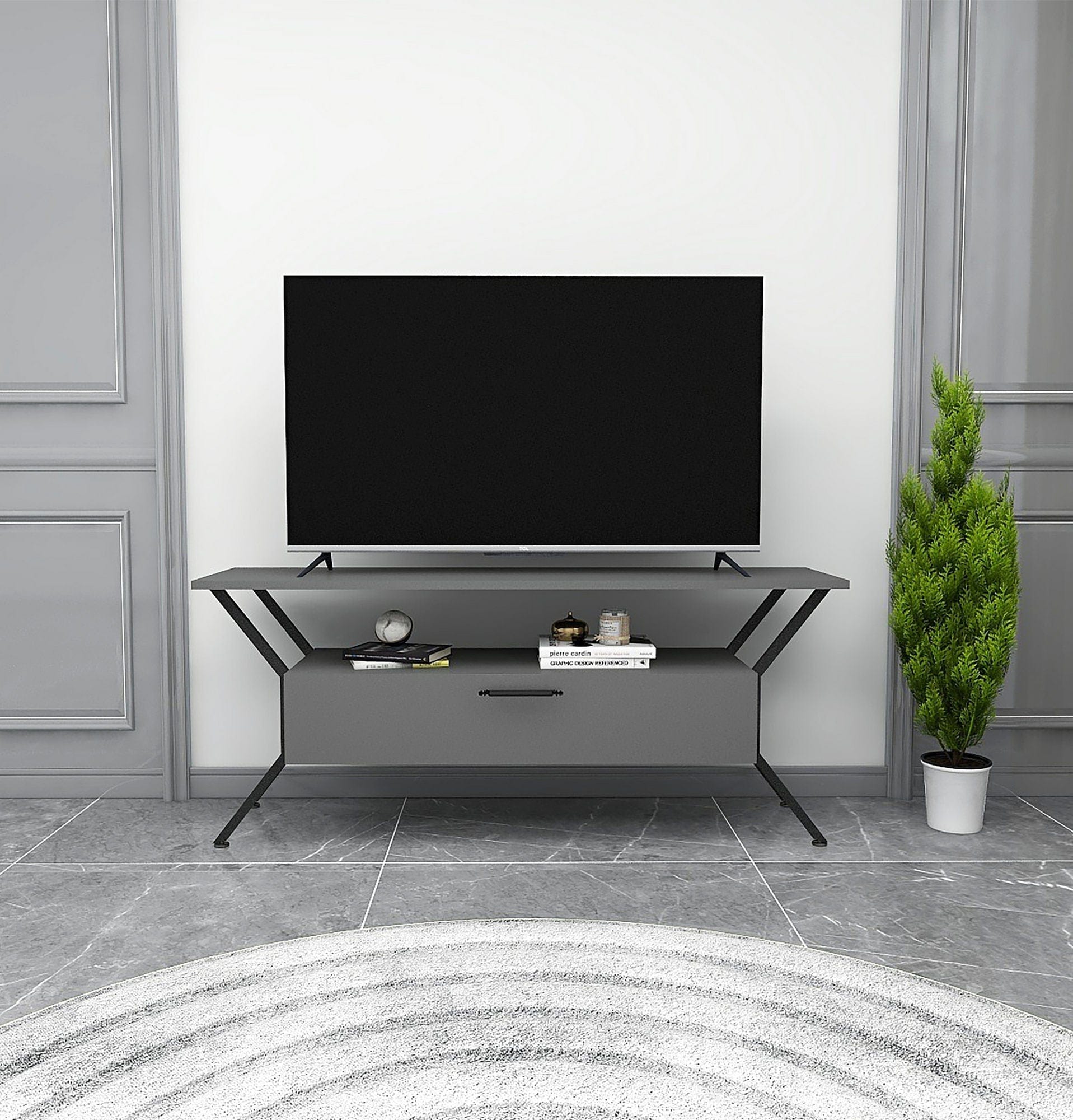 Mobile TV con 1 anta Tarz Antracite