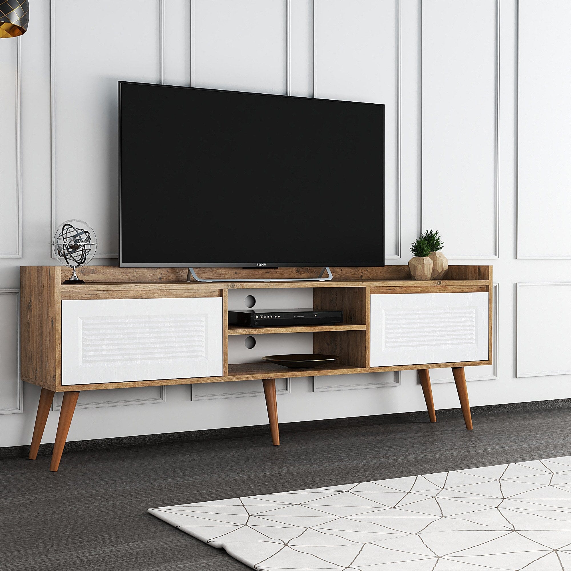 Mobile TV con 2 ante Ostard Bianco (1)