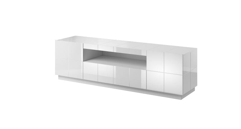 Halmar Mobile TV con 2 cassetti e 2 ante Reja Bianco