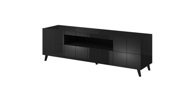 Halmar Mobile TV con 2 cassetti e 2 ante Reja Nero