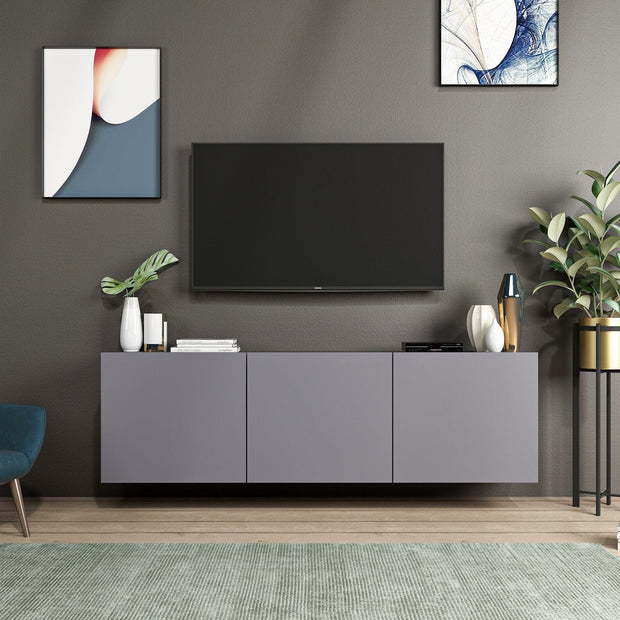 Mobile TV con 3 ante White Antracite