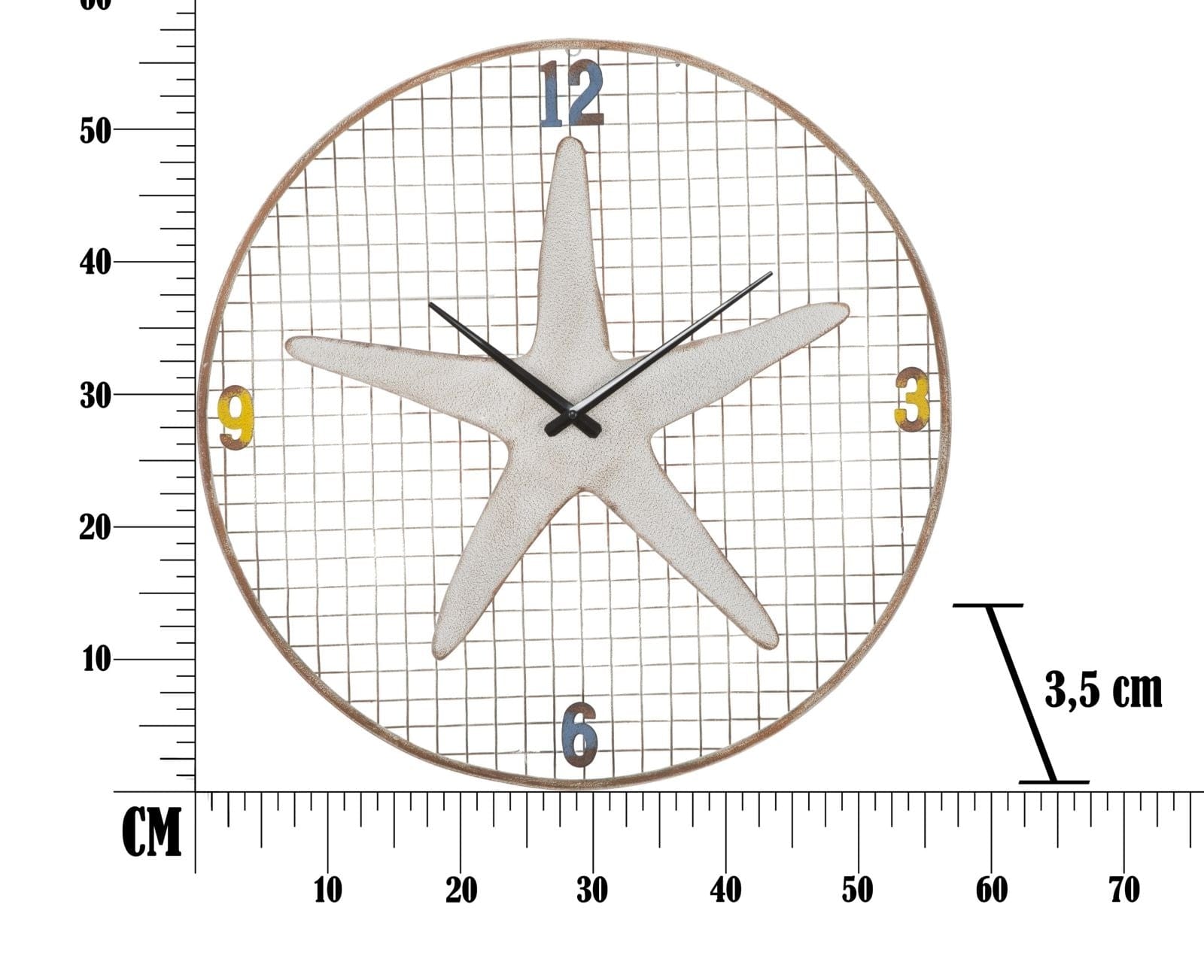 Orologio Da Muro Stella Marina cm Ø 57x3,5 (8)