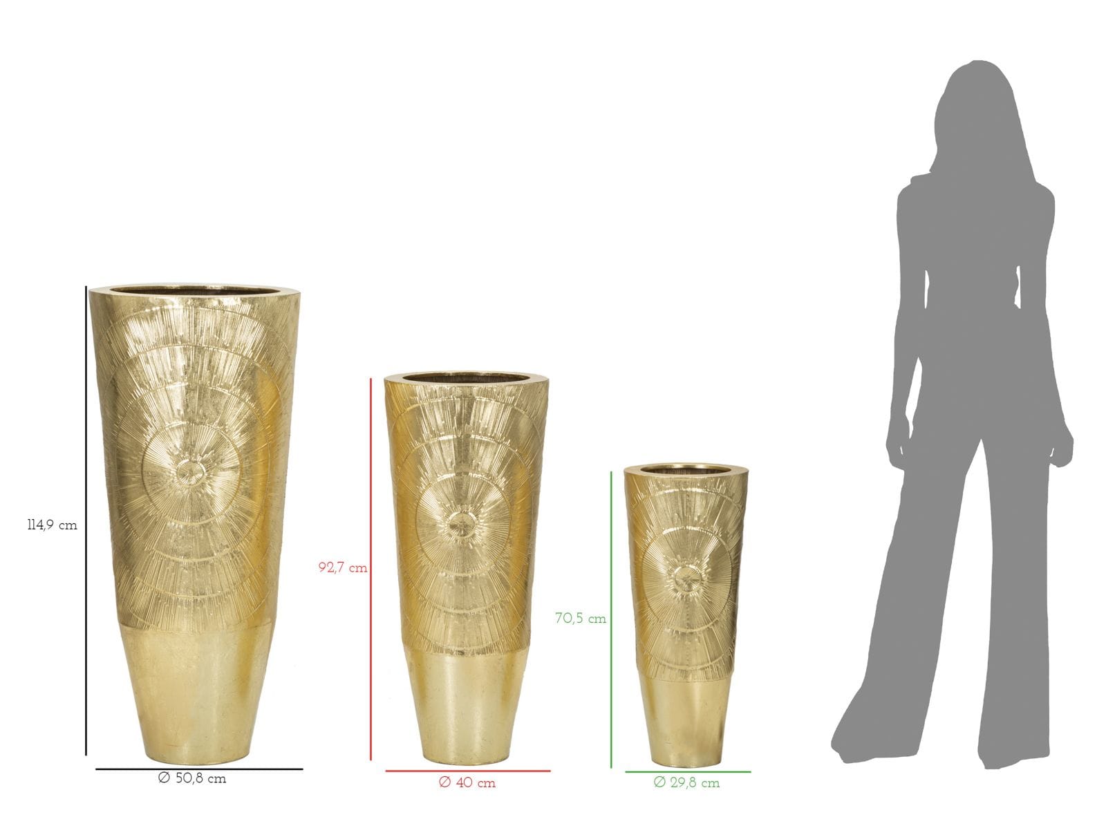 P/Vasi Goldely Tris cm Ø 50,8x114,9-40x92,7-29,8x70,5 (6)