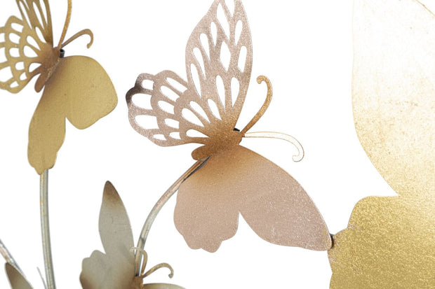 Pannello Da Muro Butterflies Oro/Rosa cm 132x3,5x95,5 (4)