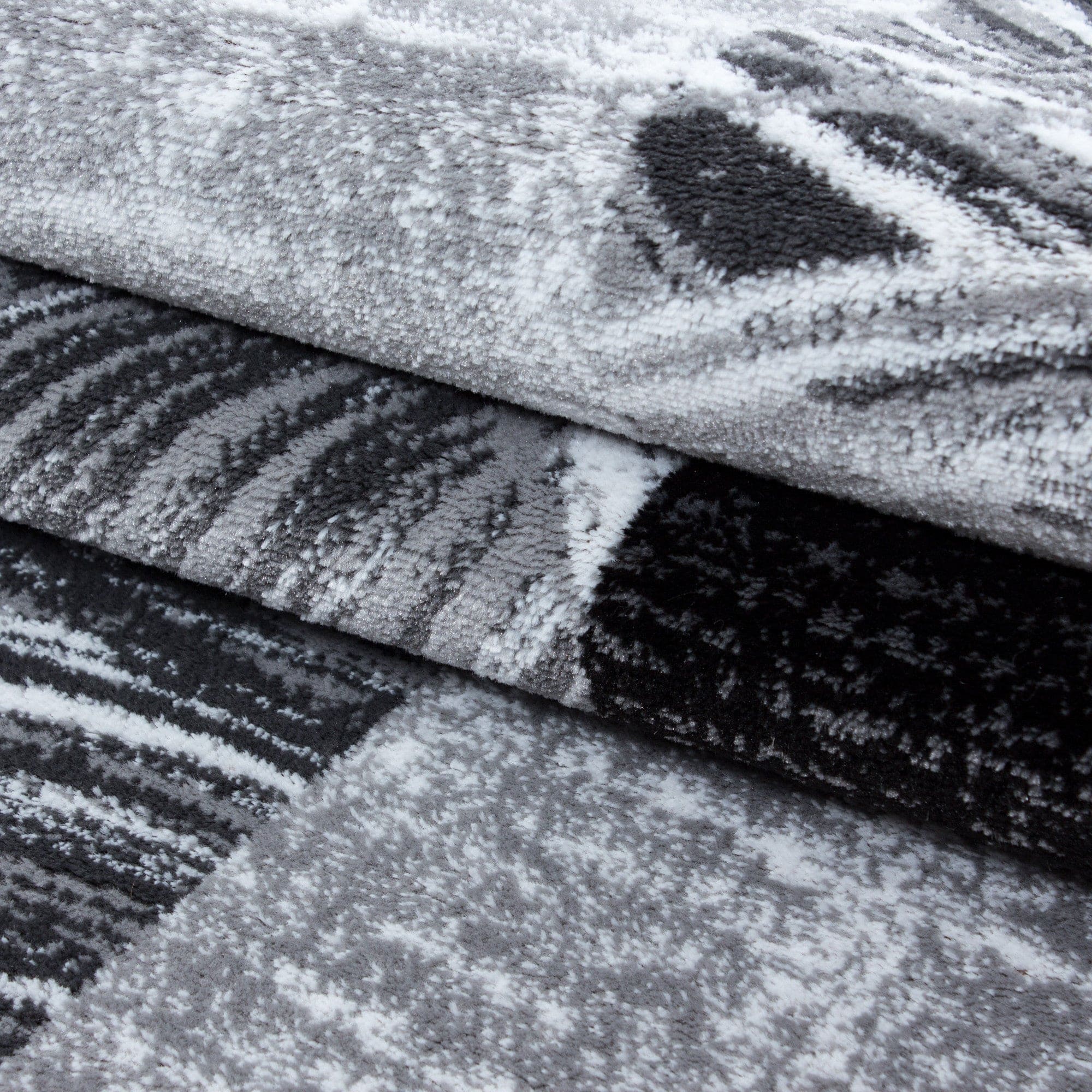 Passatoia Parma 9220 Abstract Checkered Nero (3)